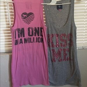 Pink Victoria Secret tank tops